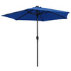 Himmelblauer Sonnenschirm mit LED-Beleuchtung und Aluminiummast Ursachi 270cm