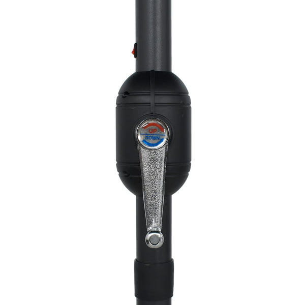Himmelblauer Sonnenschirm mit LED-Beleuchtung und Aluminiummast Ursachi 270cm