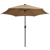 Grau-brauner Outdoor-Sonnenschirm mit LED-Beleuchtung, Aluminiumstange Birdie 300cm