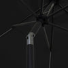 Schwarzer Outdoor-Sonnenschirm mit LED-Leuchten Aluminiumstange Birdie 300cm