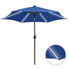 Himmelblauer Outdoor-Sonnenschirm LED-Beleuchtung Aluminiumstange Birdie 300cm