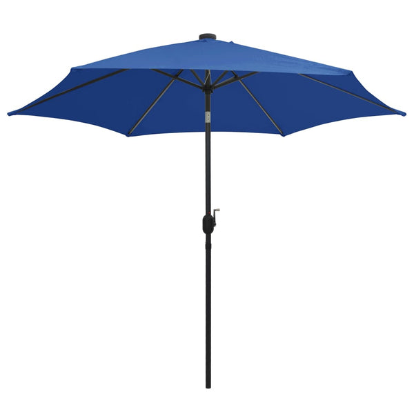 Himmelblauer Outdoor-Sonnenschirm LED-Beleuchtung Aluminiumstange Birdie 300cm