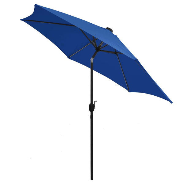 Himmelblauer Outdoor-Sonnenschirm LED-Beleuchtung Aluminiumstange Birdie 300cm