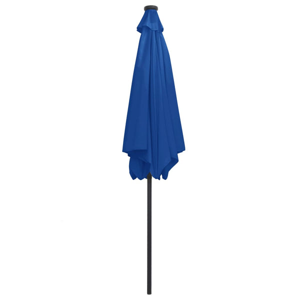 Himmelblauer Outdoor-Sonnenschirm LED-Beleuchtung Aluminiumstange Birdie 300cm