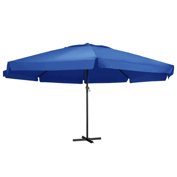 Himmelblauer Sonnenschirm Aluminiumstange Goldi 500cm