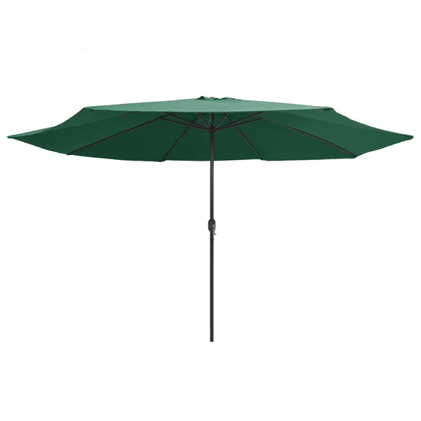 Grüner Sonnenschirm Metallgestell Ignatiu 390cm