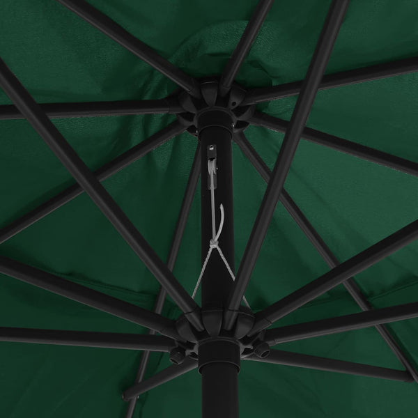 Grüner Sonnenschirm Metallgestell Ignatiu 390cm