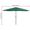 Grüner Sonnenschirm Metallgestell Ignatiu 390cm