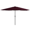 Weinroter Sonnenschirm mit Metallgestell Ignatiu 390cm