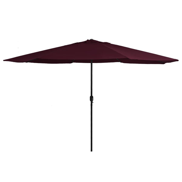 Weinroter Sonnenschirm mit Metallgestell Ignatiu 390cm