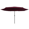 Weinroter Sonnenschirm mit Metallgestell Ignatiu 390cm