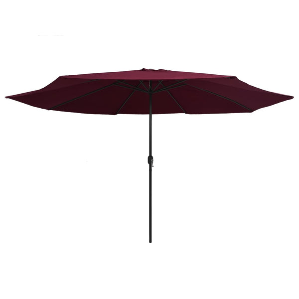 Weinroter Sonnenschirm mit Metallgestell Ignatiu 390cm