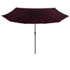 Weinroter Sonnenschirm mit Metallgestell Ignatiu 390cm