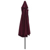 Weinroter Sonnenschirm mit Metallgestell Ignatiu 390cm