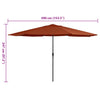 Terrakotta Sonnenschirm Metallgestell Ignatiu 390cm