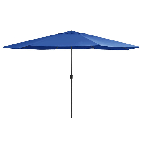 Himmelblauer Sonnenschirm mit Metallgestell Ignatiu 390cm