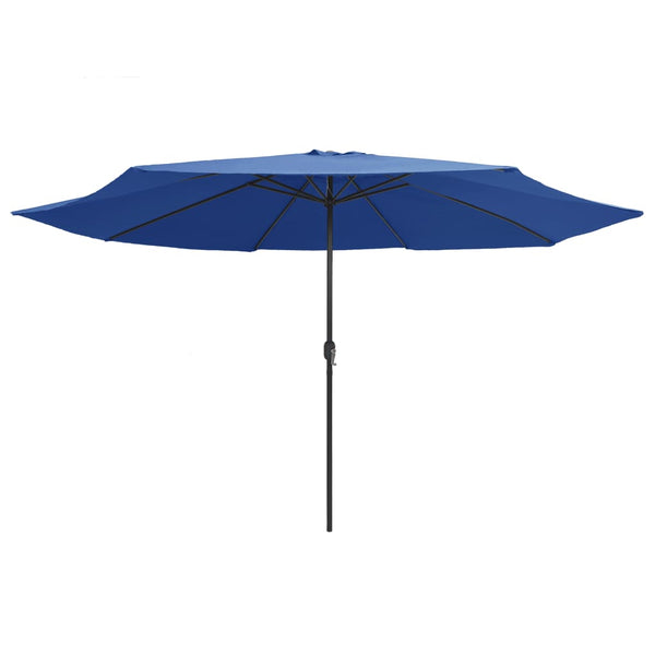 Himmelblauer Sonnenschirm mit Metallgestell Ignatiu 390cm