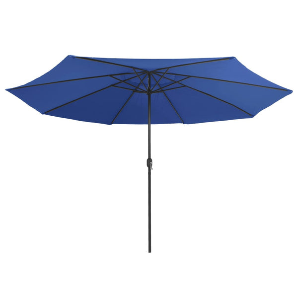 Himmelblauer Sonnenschirm mit Metallgestell Ignatiu 390cm