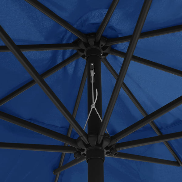 Himmelblauer Sonnenschirm mit Metallgestell Ignatiu 390cm
