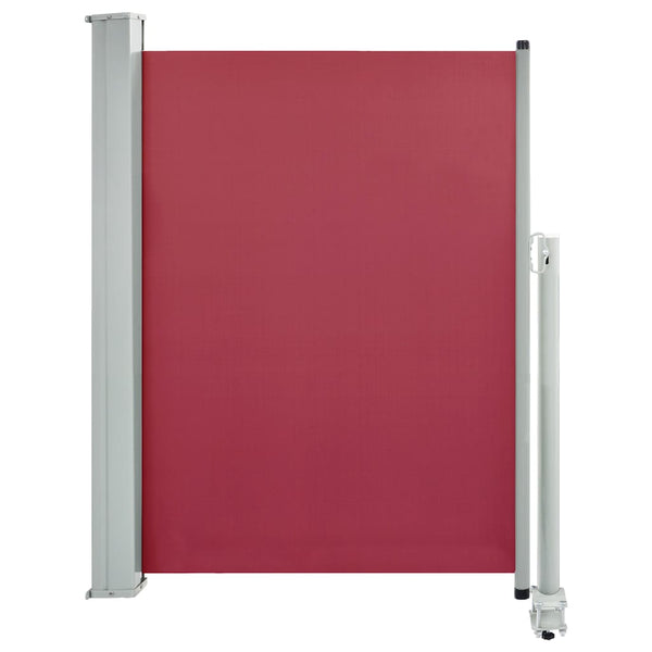 Rote einziehbare Terrassenseitenmarkise Bato 100x300cm