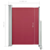 Rote einziehbare Terrassenseitenmarkise Bato 100x300cm
