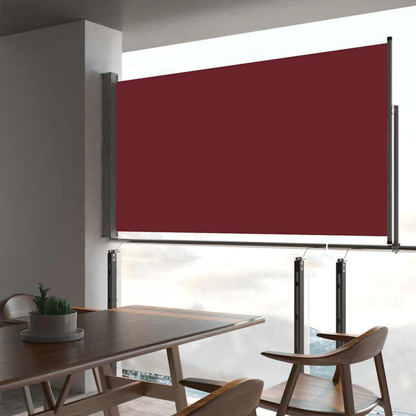 Rote einziehbare Seitenmarkise Bato 160x300cm