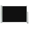 Schwarze einziehbare Terrassenseitenmarkise Bato 60x300cm