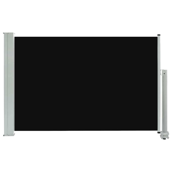 Schwarze einziehbare Terrassenseitenmarkise Bato 60x300cm
