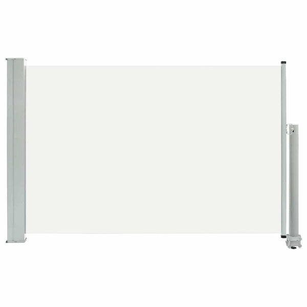 Cremefarbene ausziehbare Seitenmarkise Bato für die Terrasse, 60x300cm