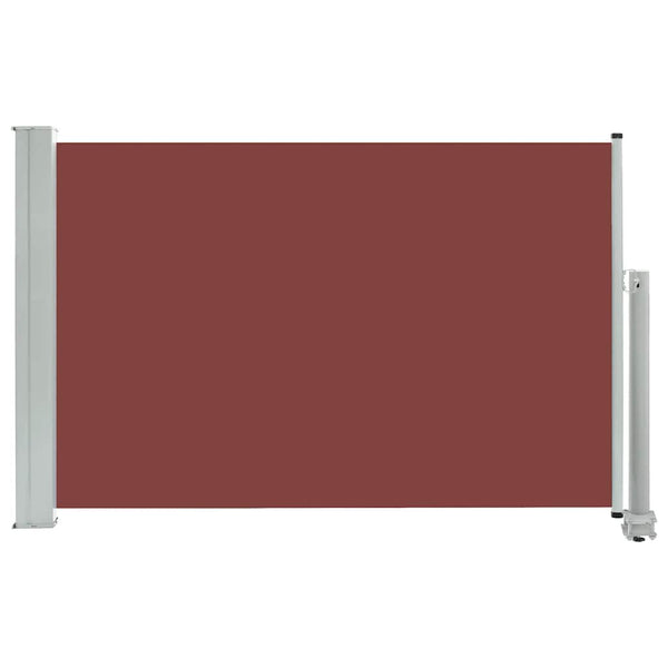 Braune einziehbare Terrassen-Seitenmarkise Bato 60x300cm