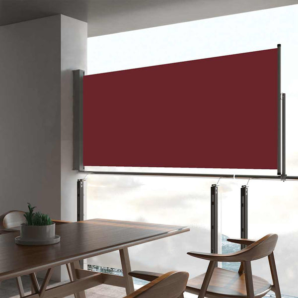 Rote ausziehbare Terrassenseitenmarkise Bato 60x300cm