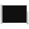 Schwarze einziehbare Terrassen-Seitenmarkise Bato 80x300cm