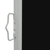 Schwarze einziehbare Terrassen-Seitenmarkise Bato 80x300cm