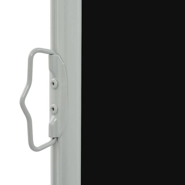 Schwarze einziehbare Terrassen-Seitenmarkise Bato 80x300cm