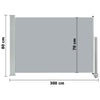 Graues einziehbares Seitenmarkise Bato 80x300cm