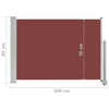 Braunes ausziehbares Terrassen-Seitenmarkise Bato 80x300cm