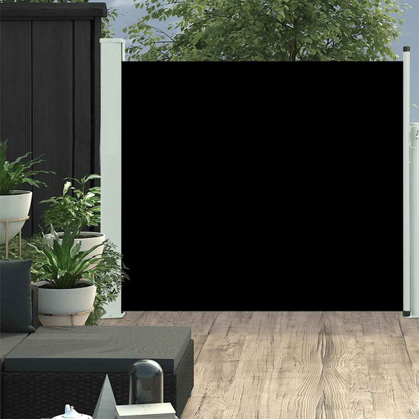 Schwarze, ausziehbare Seitenmarkise SNR 100x300cm