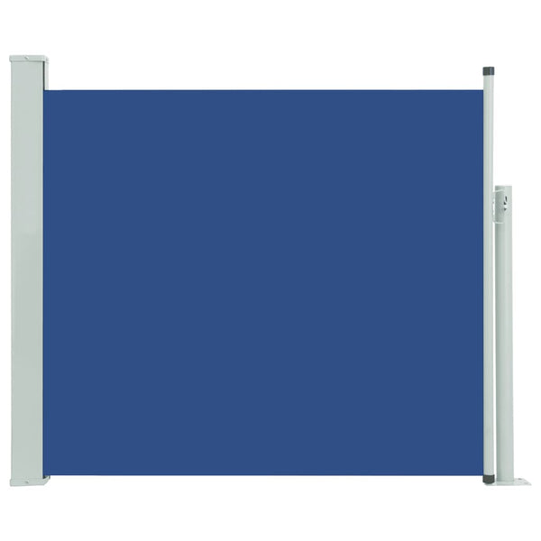 Blaues, einziehbares Terrassenseitenmarkise SNR 100x300cm