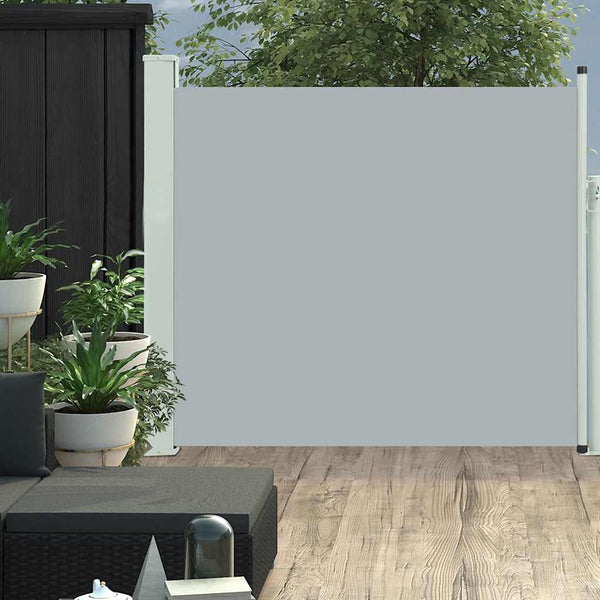 Graue, ausziehbare Seitenmarkise für Terrassen, Snr 100x300cm