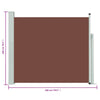 Braune einziehbare Terrassen-Seitenmarkise Snr 100x300cm