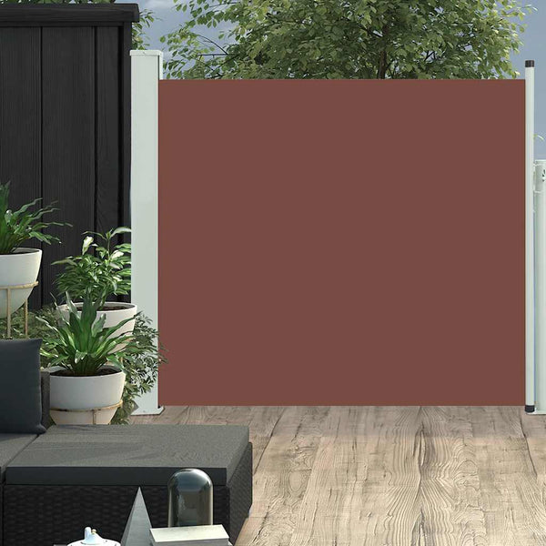 Braune einziehbare Terrassen-Seitenmarkise Snr 100x300cm