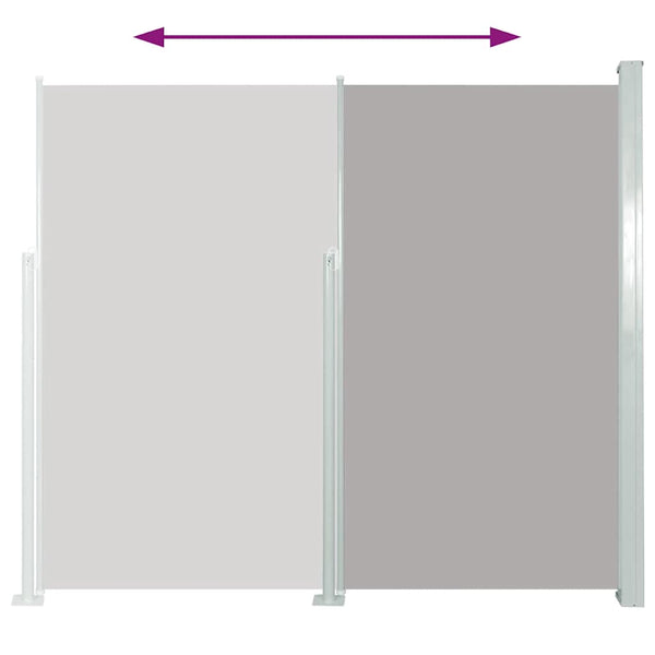 Graues ausziehbares Terrassenseitenrollo Snr 100x500cm