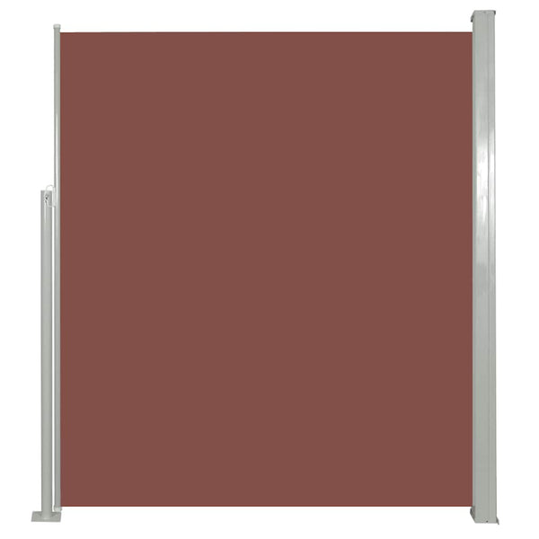 Braune, ausziehbare Seitenmarkise SNR 100x500cm für die Terrasse