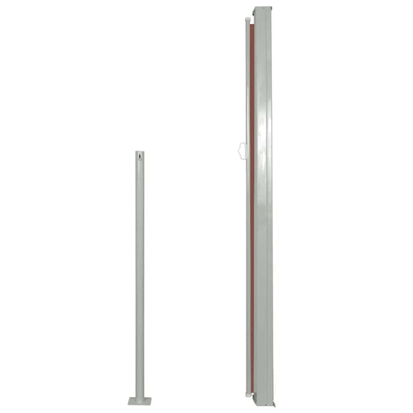 Braune, ausziehbare Seitenmarkise SNR 100x500cm für die Terrasse