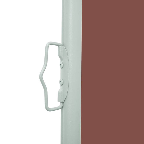 Braune, ausziehbare Seitenmarkise SNR 100x500cm für die Terrasse