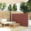 Braune, ausziehbare Seitenmarkise SNR 100x500cm für die Terrasse