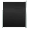 Schwarze ausziehbare Seitenmarkise Snr 120x500cm für die Terrasse