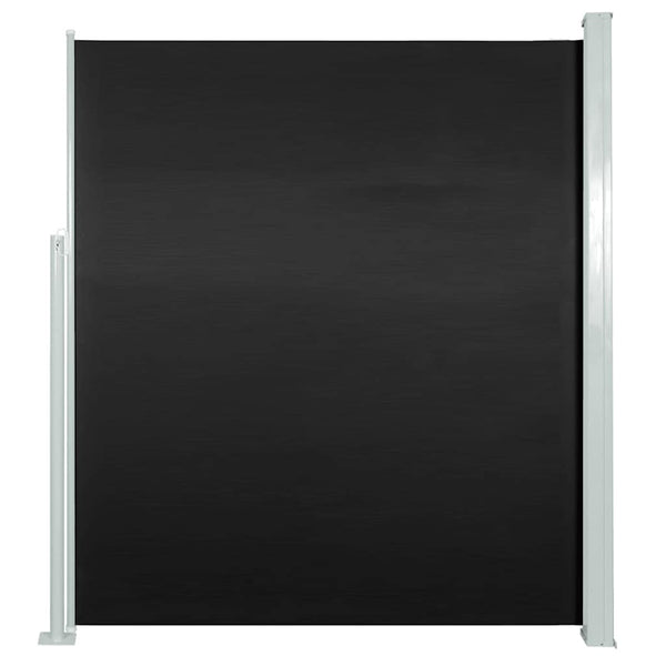 Schwarze ausziehbare Seitenmarkise Snr 120x500cm für die Terrasse