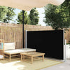 Schwarze ausziehbare Seitenmarkise Snr 120x500cm für die Terrasse
