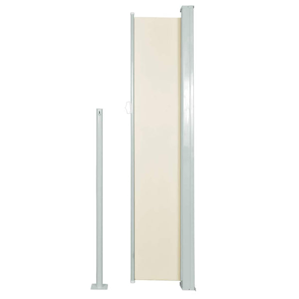 Cremefarbene ausziehbare Terrassenseitenmarkise Snr 120x500cm